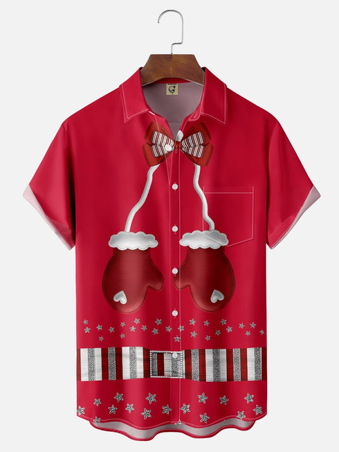 Men's Christmas Funny Graphic Short Sleeve Hawaiian Shirt